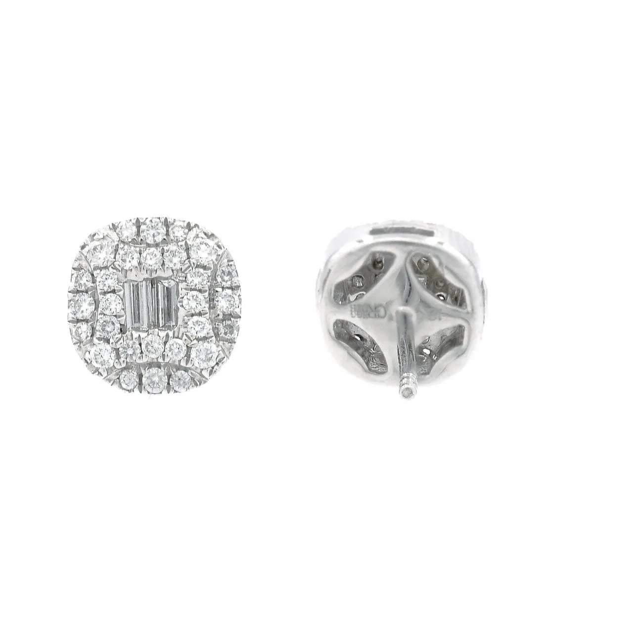 Gregg Ruth .53 Carat 18K White Gold Diamond Earrings