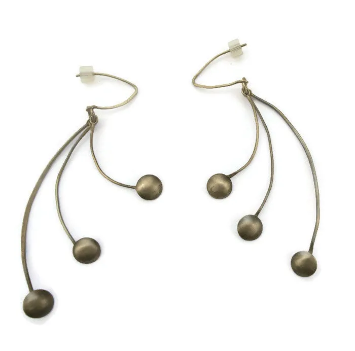 Growing Sterling Silver Drop Earrings-Emergence Collection