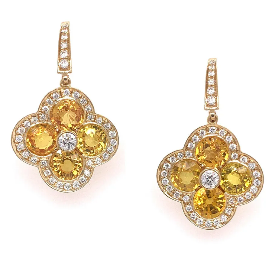 Gumuchian Yellow Sapphire Fleur Earrings