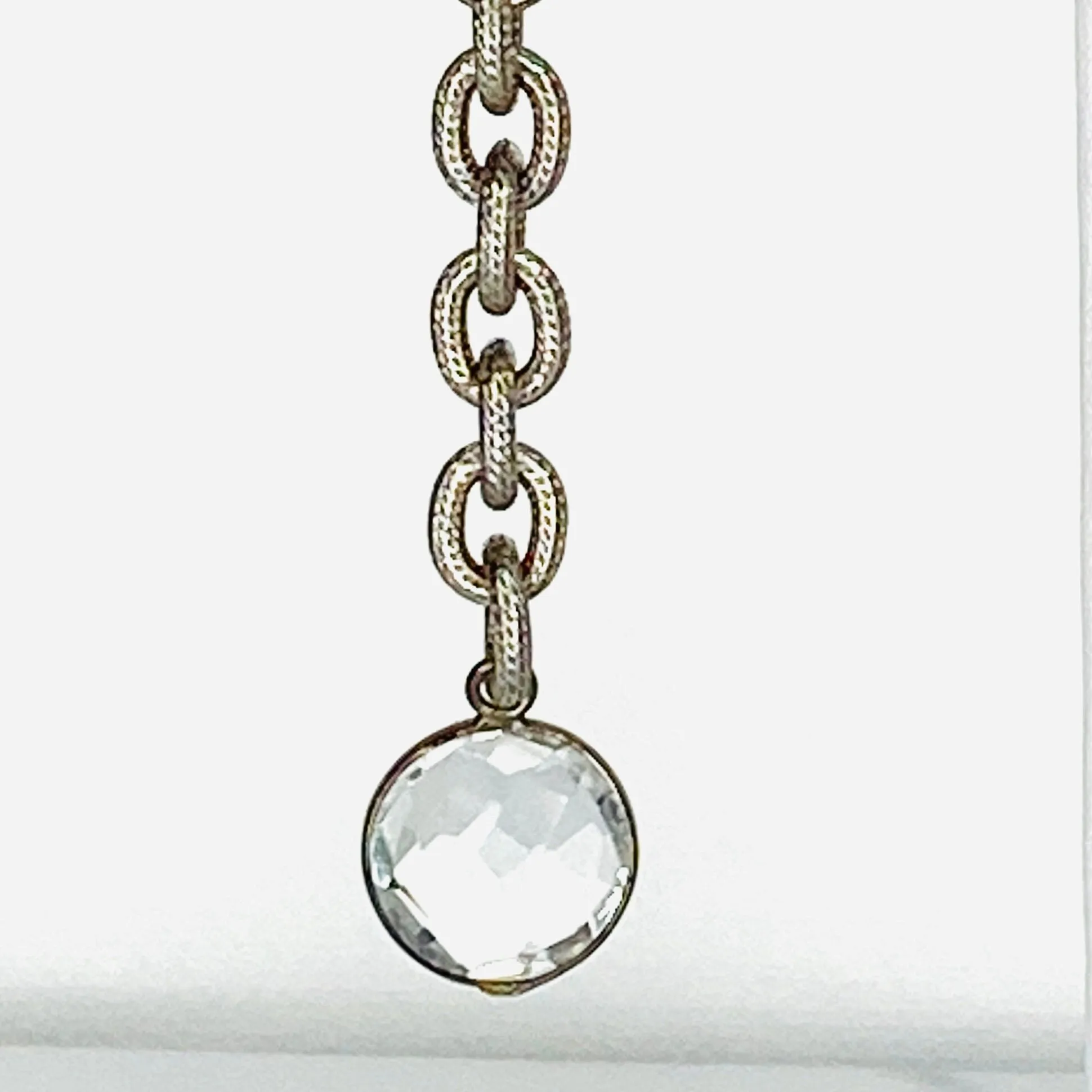 Gunmetal and Crystal Drop Earrings