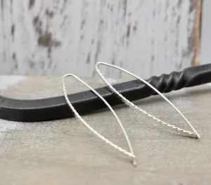 Hairpin Sterling Hoop Earrings