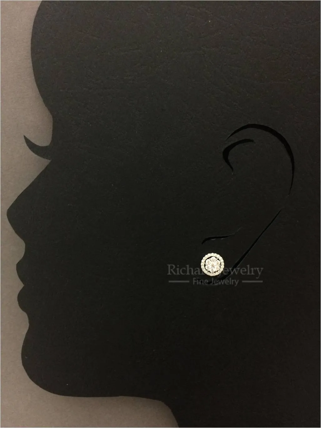 Halo Stud Diamond Earrings