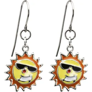 Handcrafted Stainless Steel Sunglasses Sun Earrings