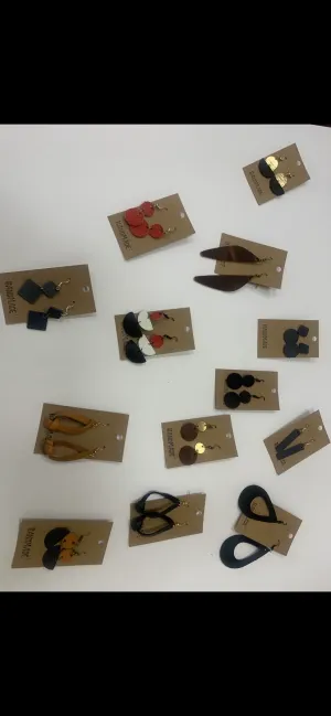 HANDMADE leather earrings