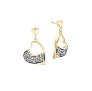 Heart Earrings (Diamonds)