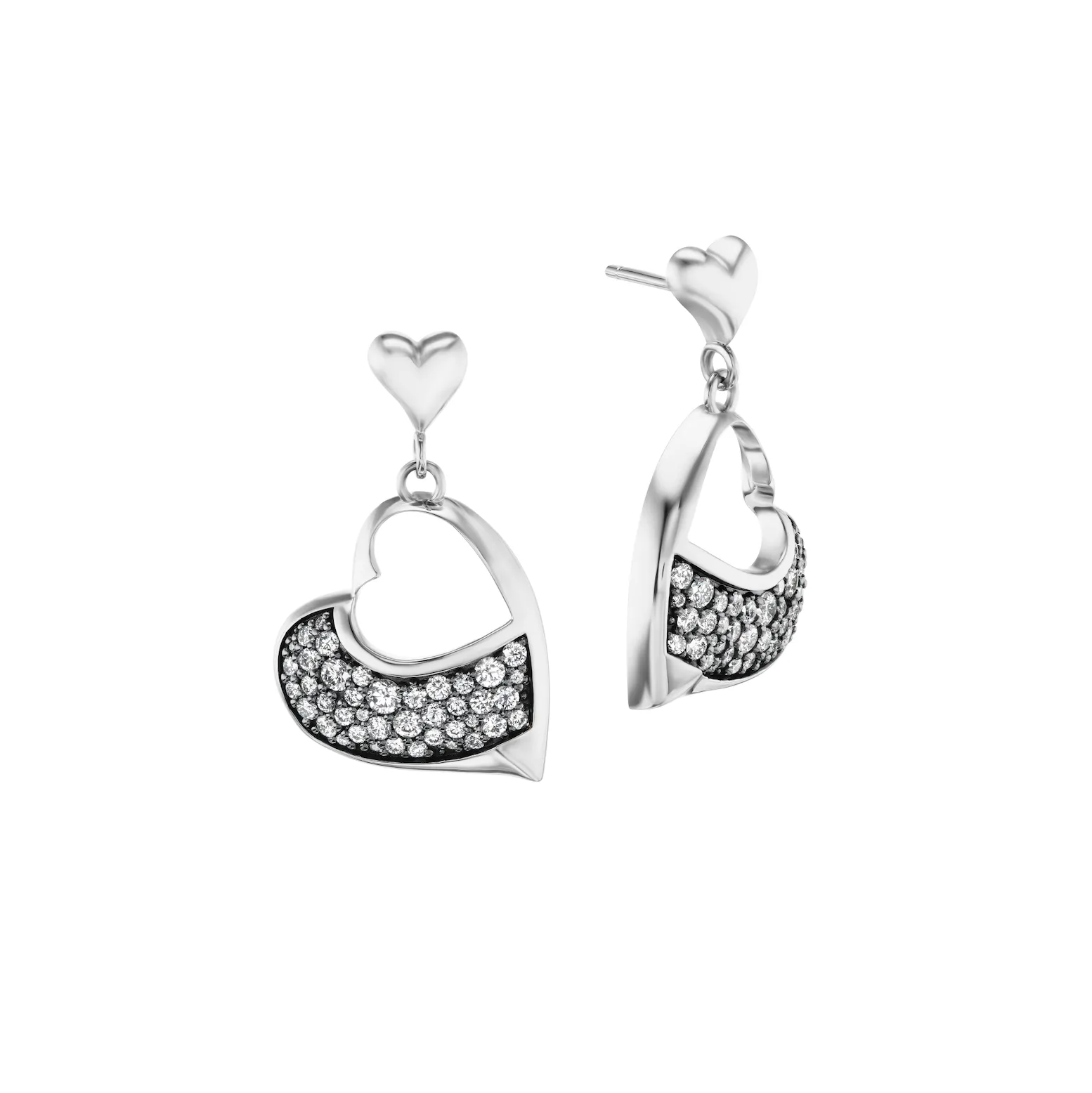 Heart Earrings (Diamonds)