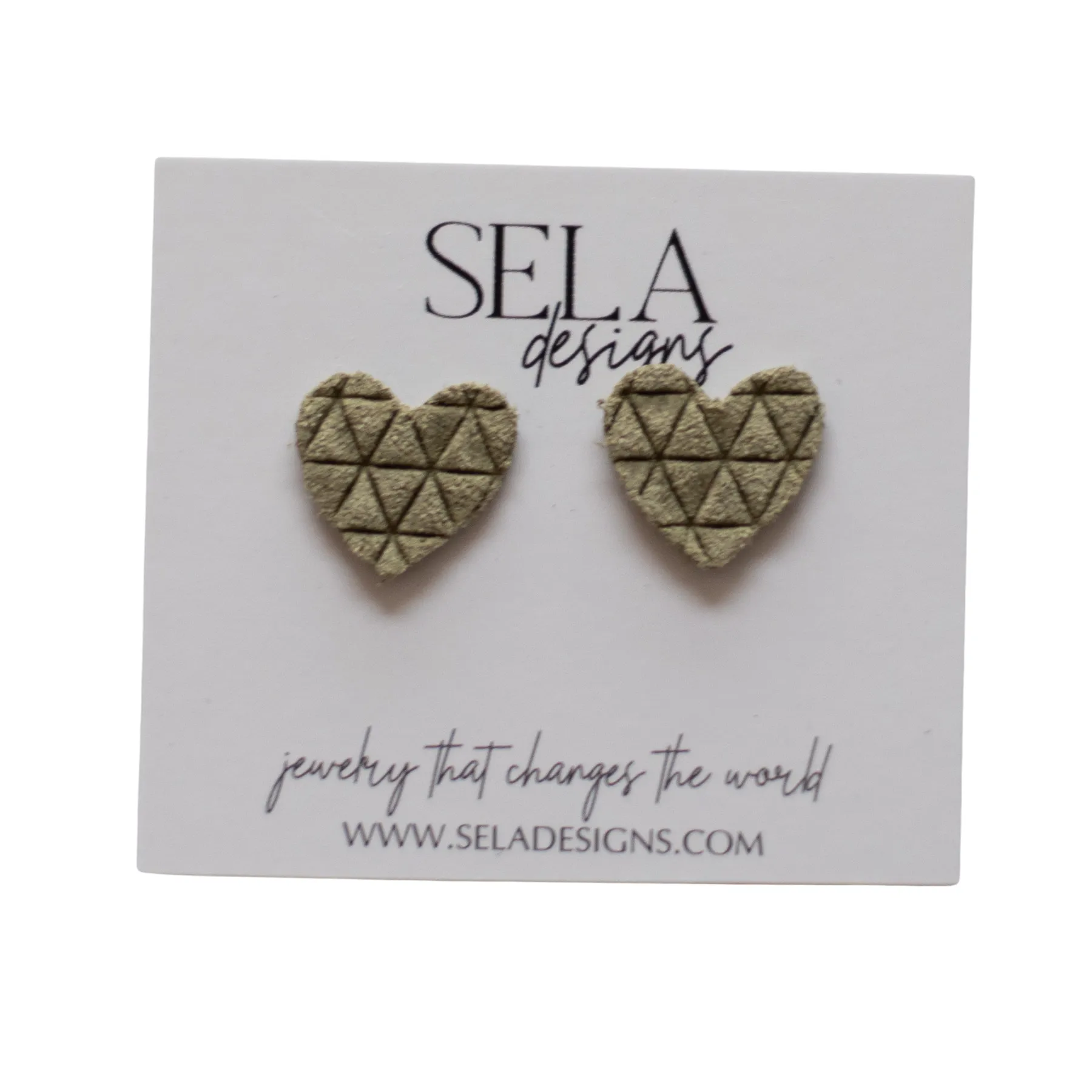 Heart Leather Studs