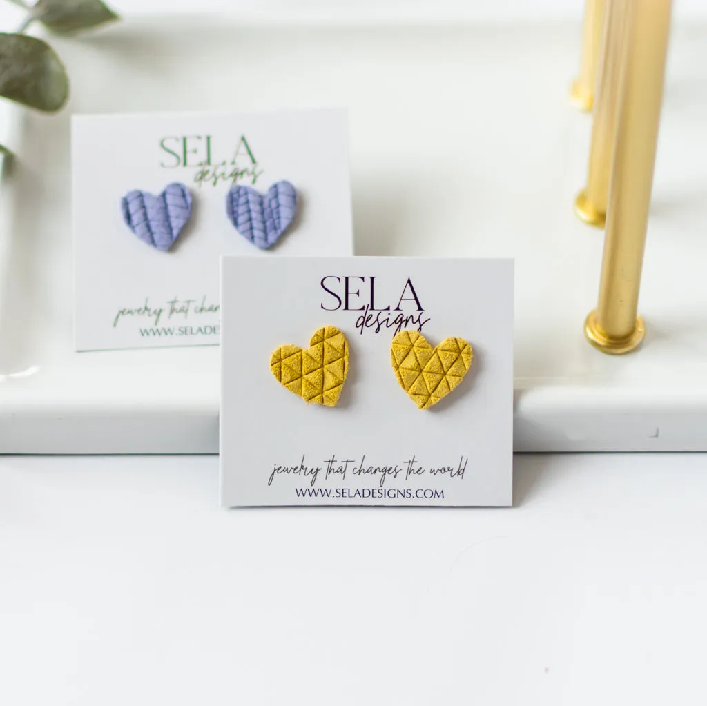 Heart Leather Studs