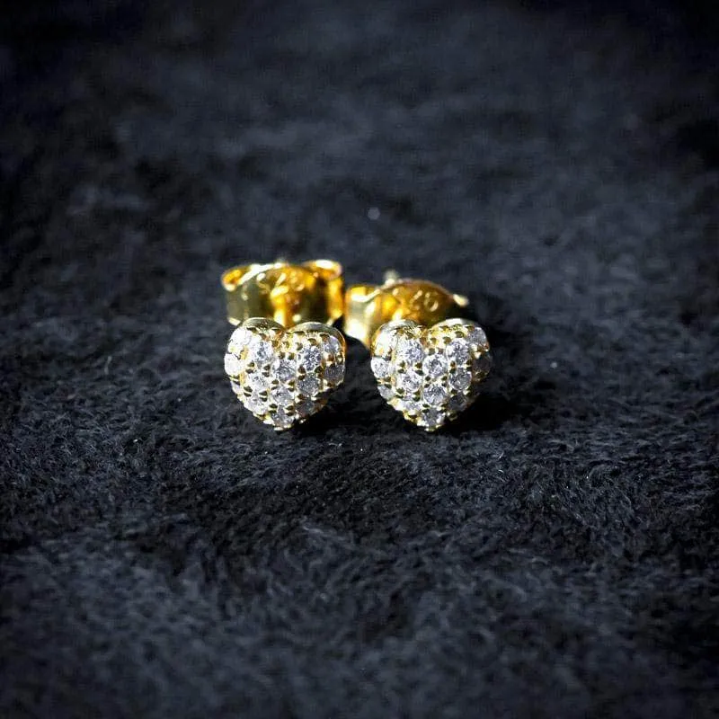 Heart Shaped Stud Earrings