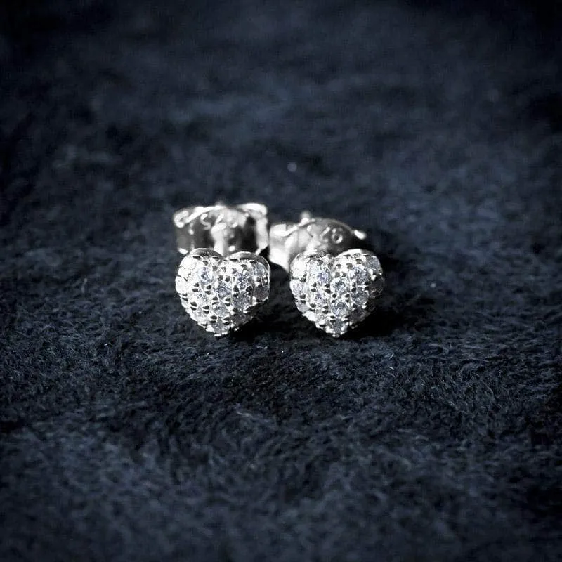 Heart Shaped Stud Earrings