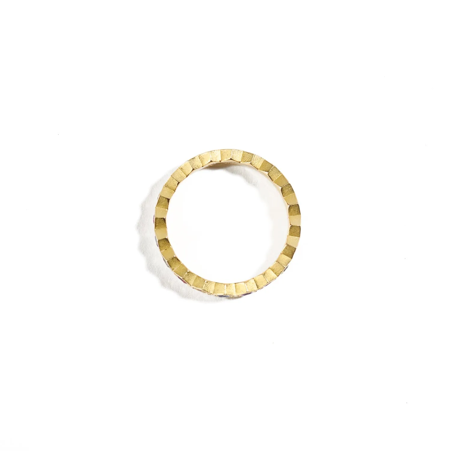 Hexagon Multi-Colored Sapphire Ring