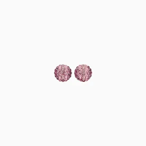 Hillberg & Berk Sterling Silver (10mm) Butterfly Sparkle Ball Stud Earrings