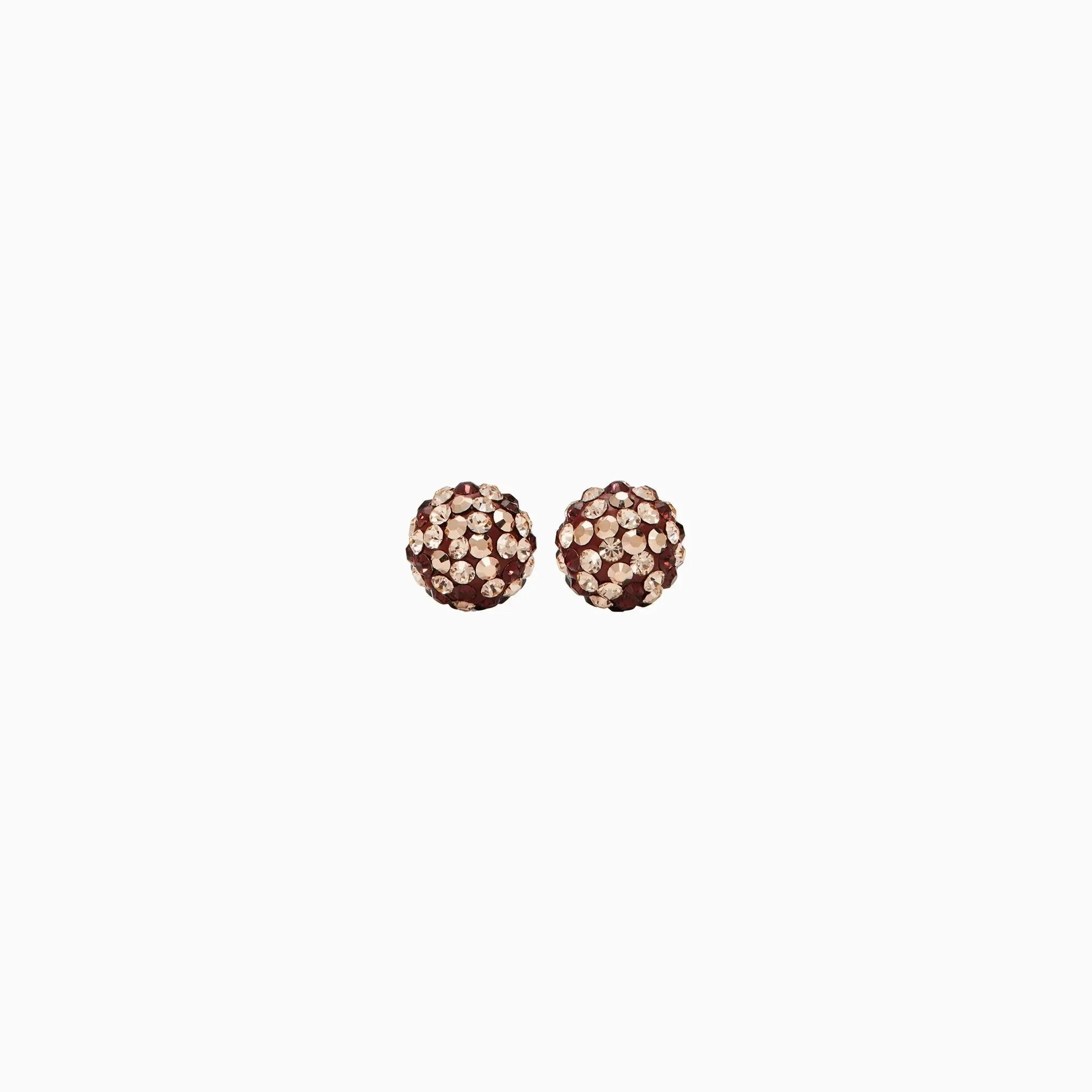 Hillberg & Berk Sterling Silver (8mm) Petal Sparkle Ball Stud Earrings