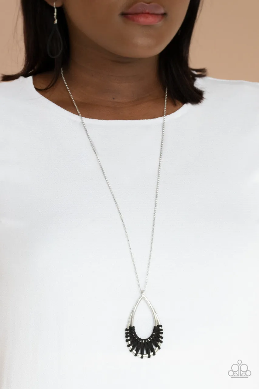 Homespun Artifact Black Paparazzi Necklace