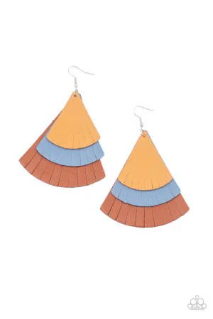 Huge Fanatic Multi Blue Paparazzi Earrings