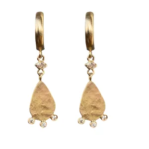 Huggie Diamond Droplet Earrings
