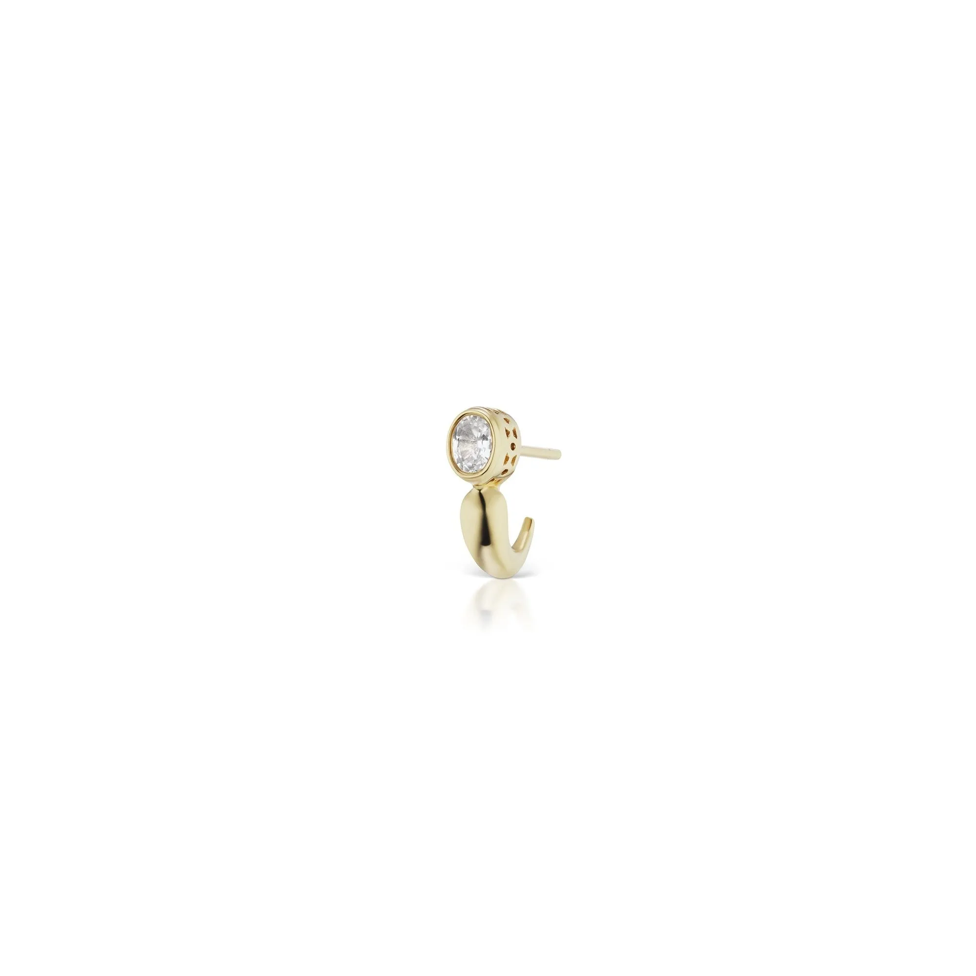Huggie in White Sapphire