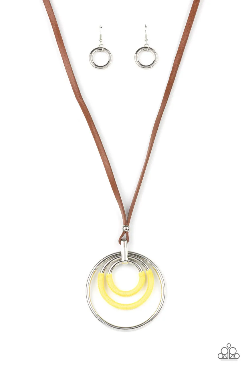 Hypnotic Happenings Yellow Paparazzi Necklace