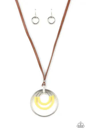 Hypnotic Happenings Yellow Paparazzi Necklace
