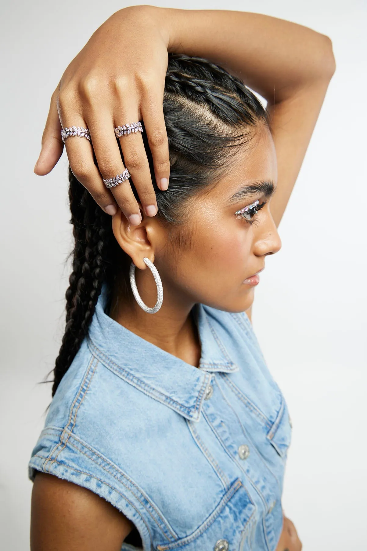 Iced Medium Hoops
