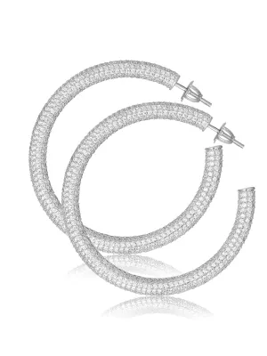 Iced Medium Hoops