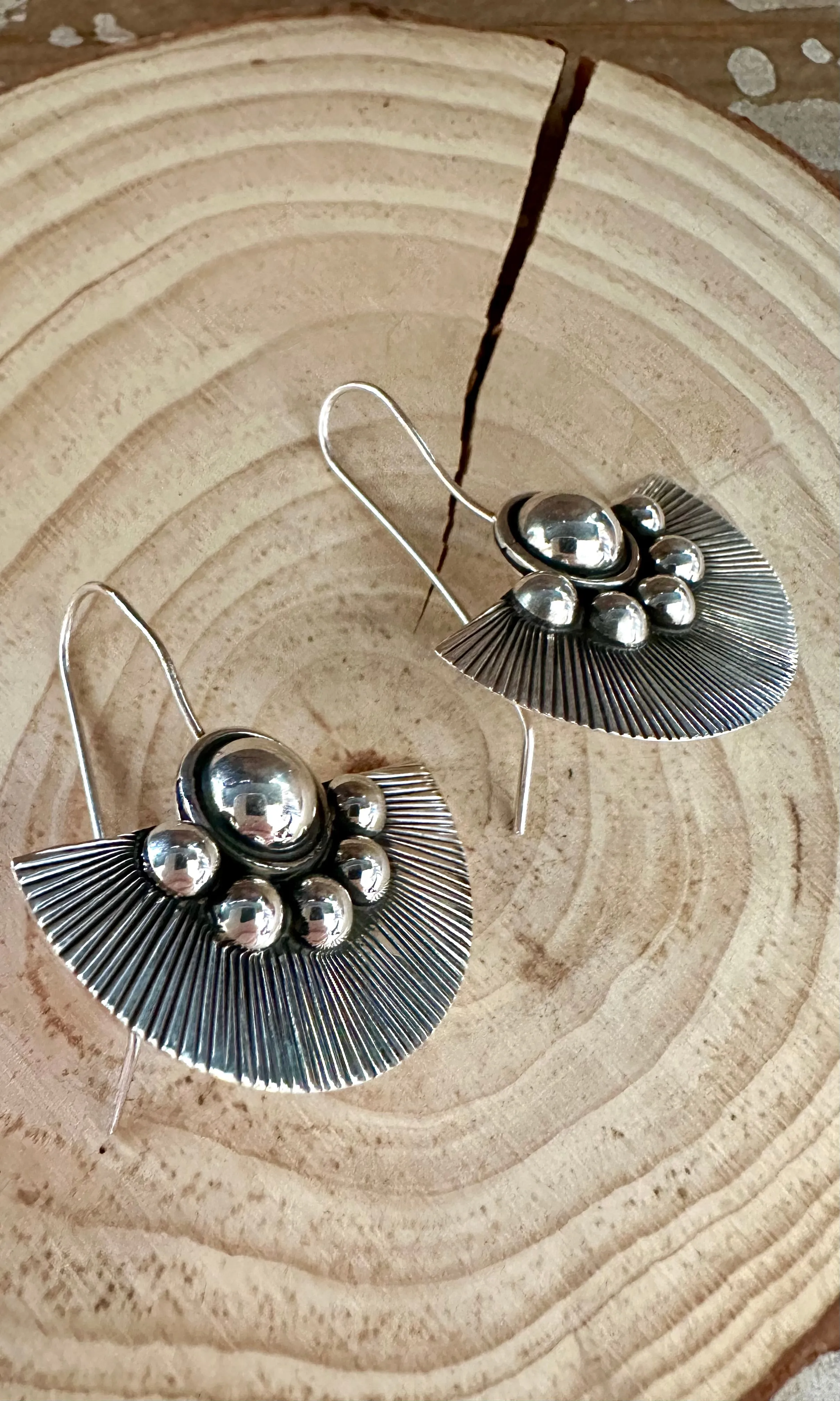 I'M A FAN Sterling Silver Statement Earrings
