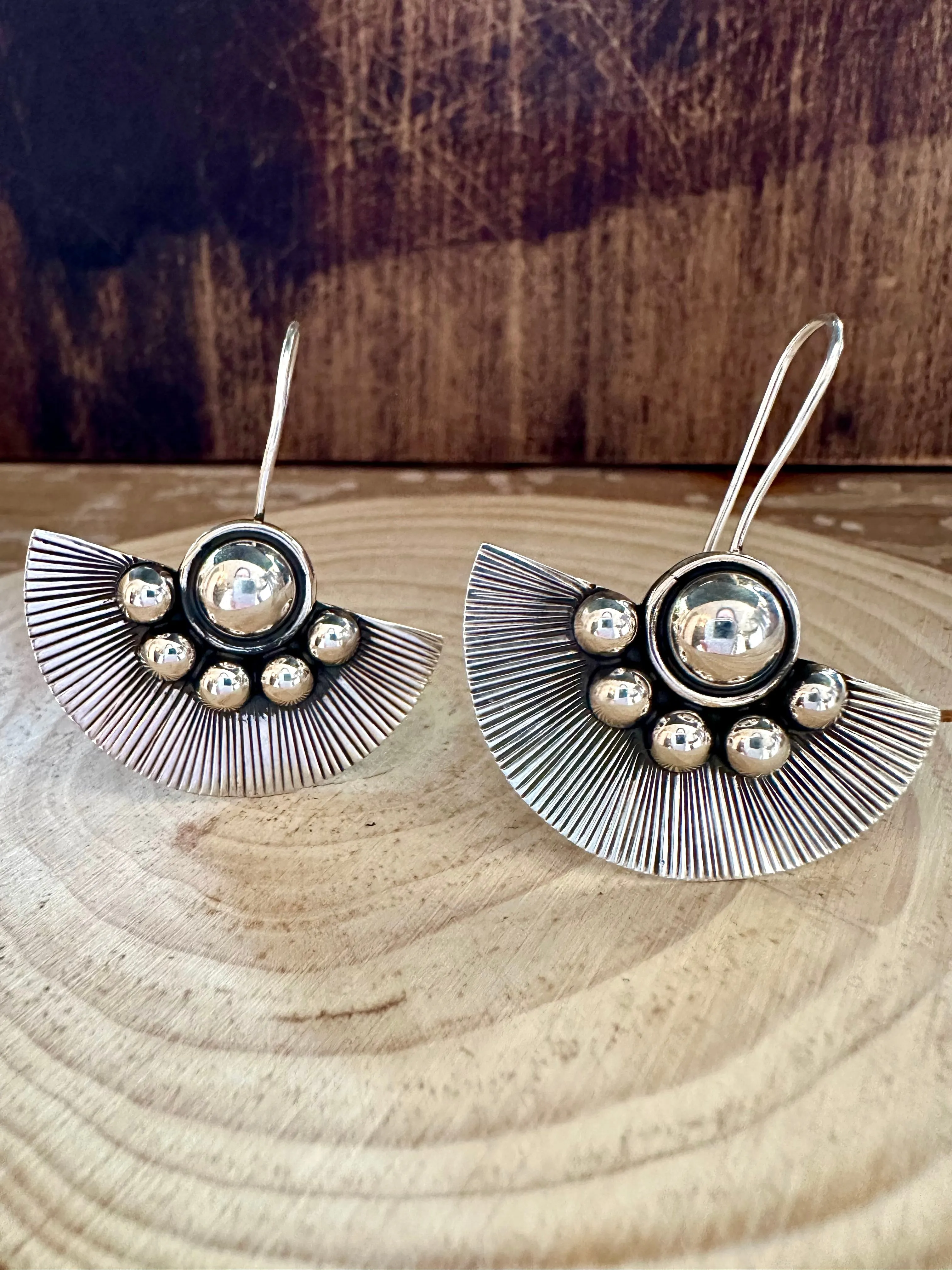 I'M A FAN Sterling Silver Statement Earrings