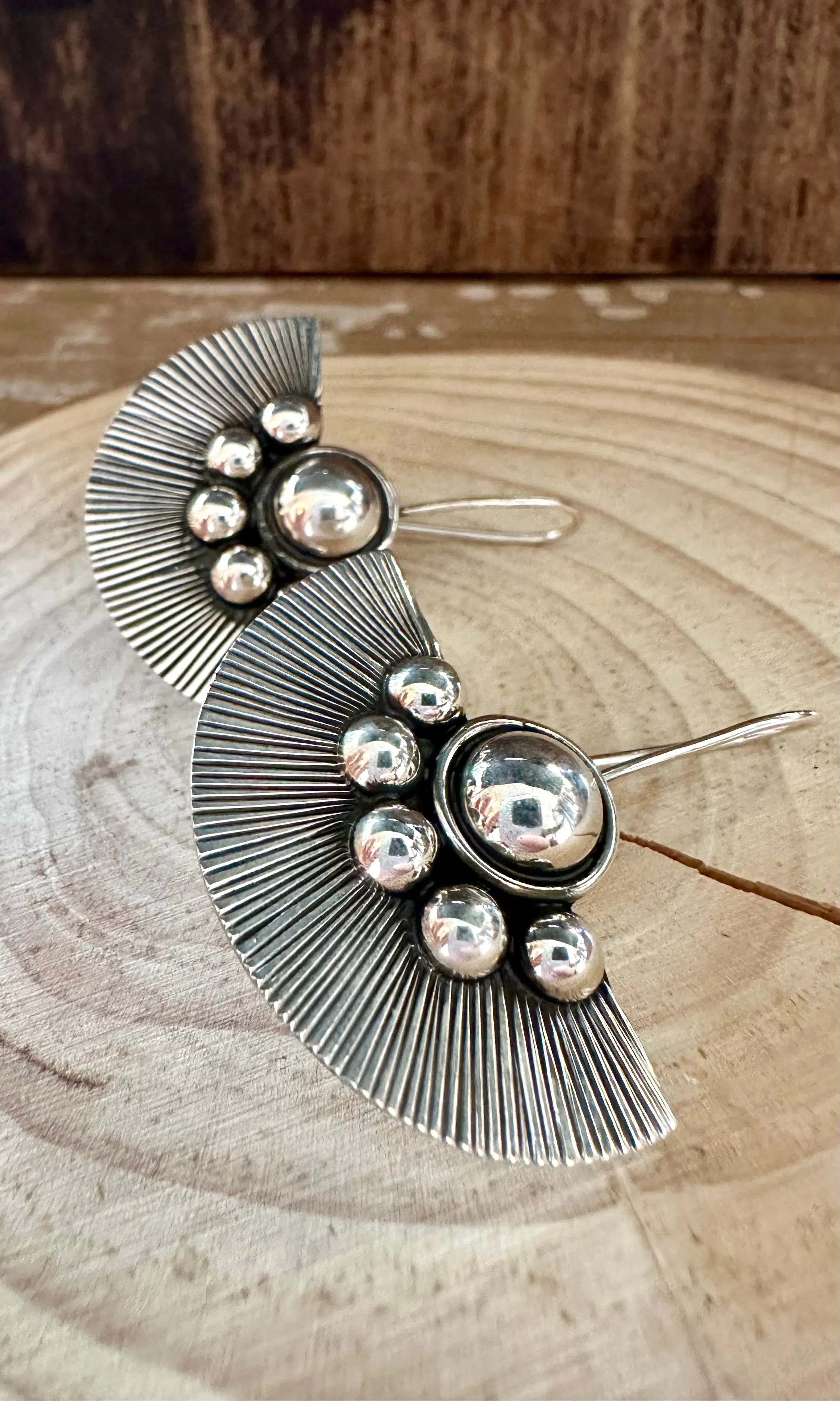 I'M A FAN Sterling Silver Statement Earrings