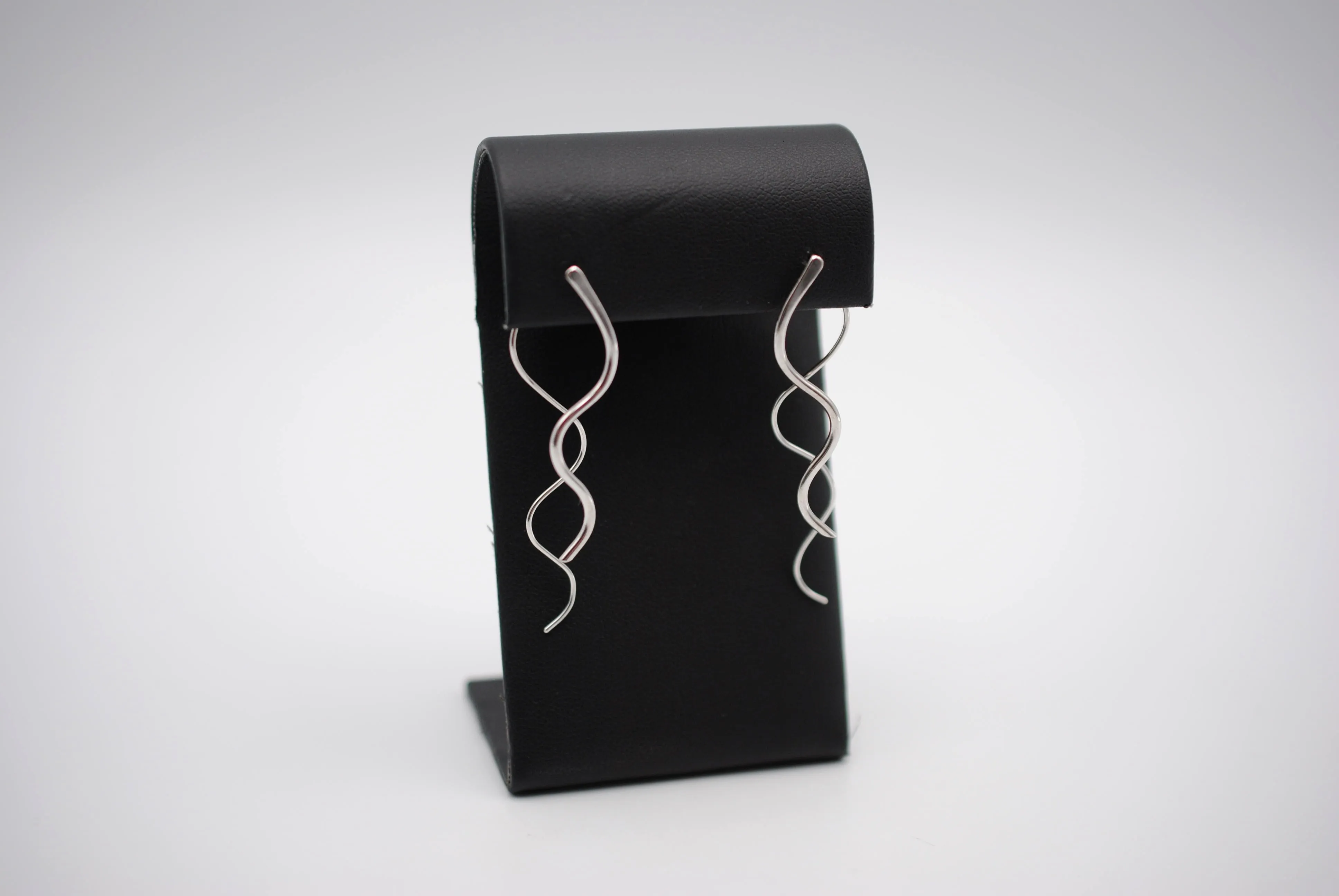 Infinity Rhodium Roots Dangle Earrings