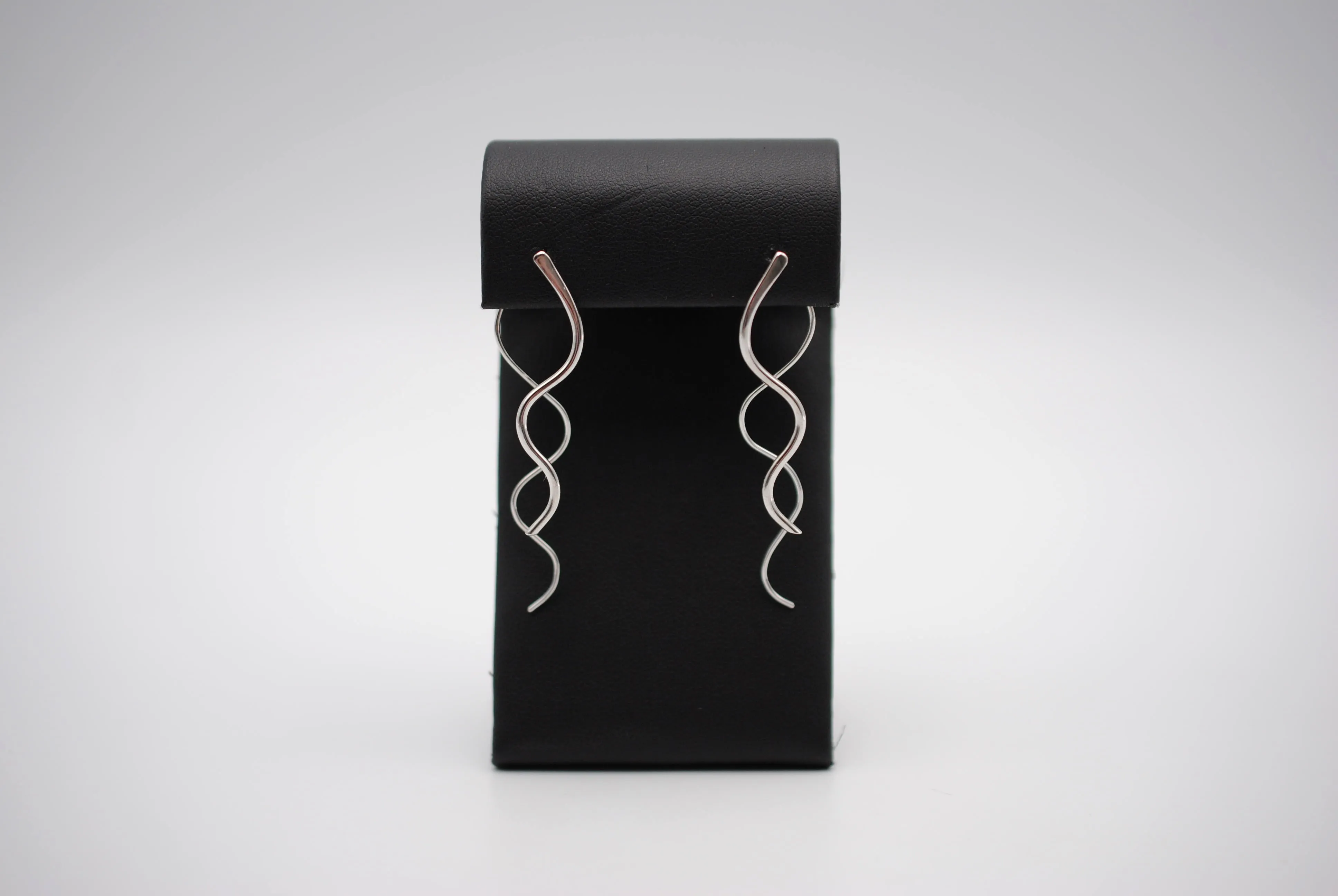 Infinity Rhodium Roots Dangle Earrings
