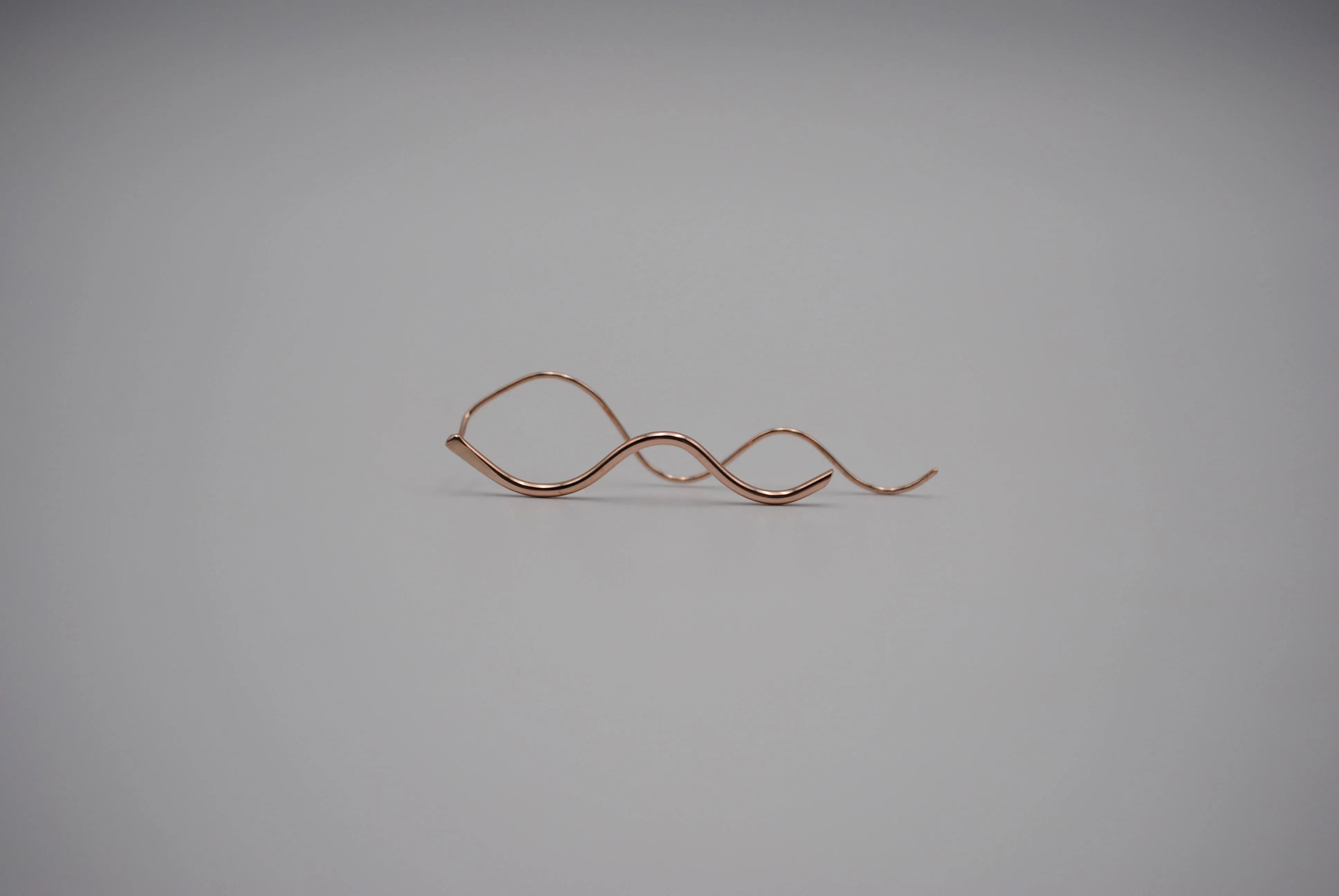 Infinity Rose Gold Roots Dangle Earrings