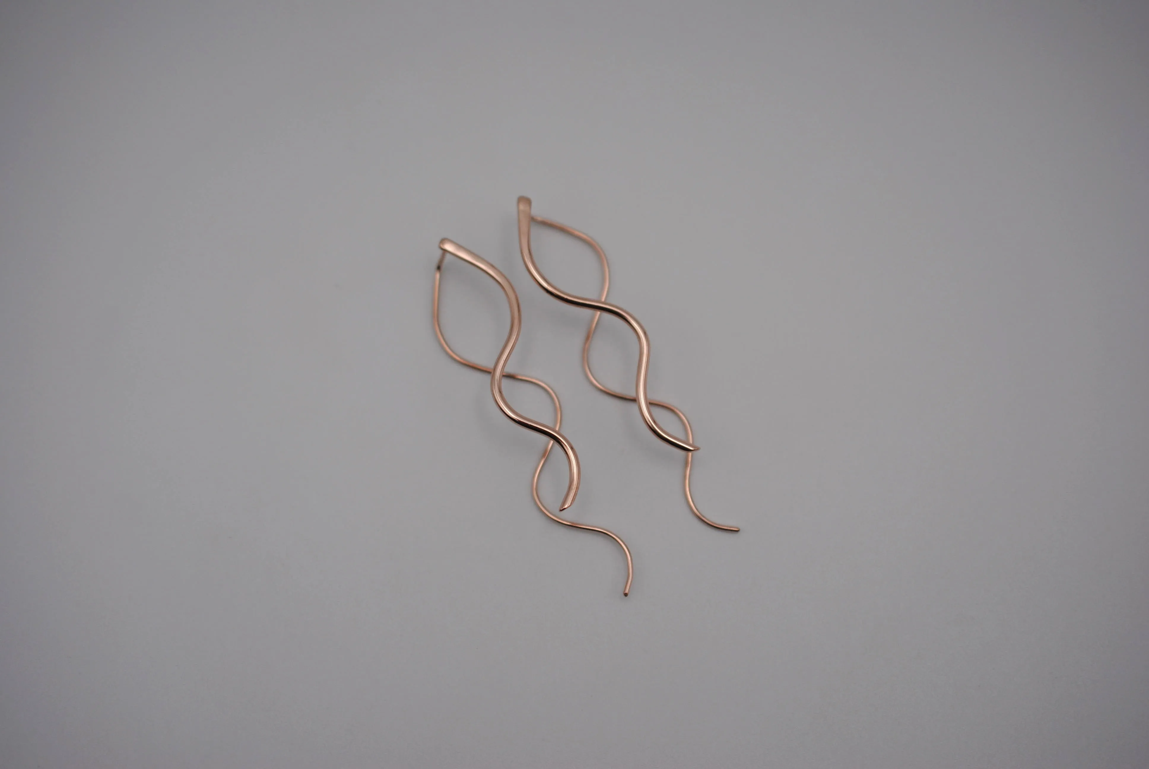 Infinity Rose Gold Roots Dangle Earrings