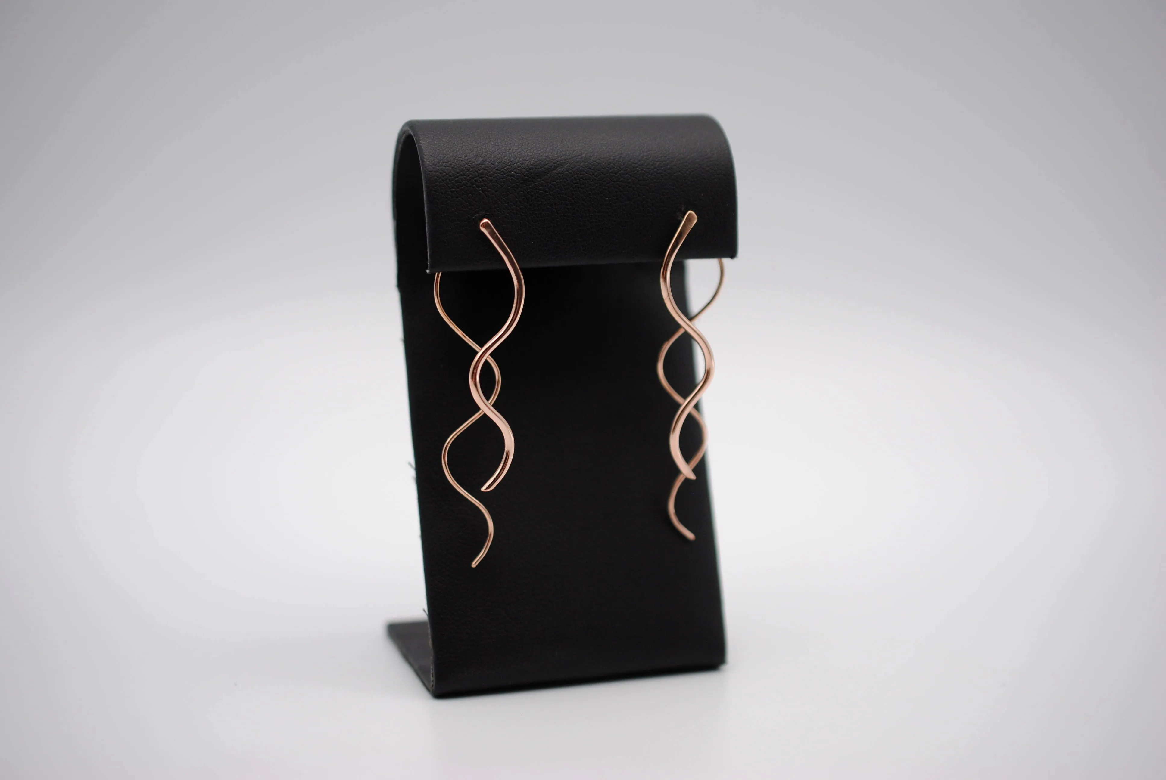 Infinity Rose Gold Roots Dangle Earrings