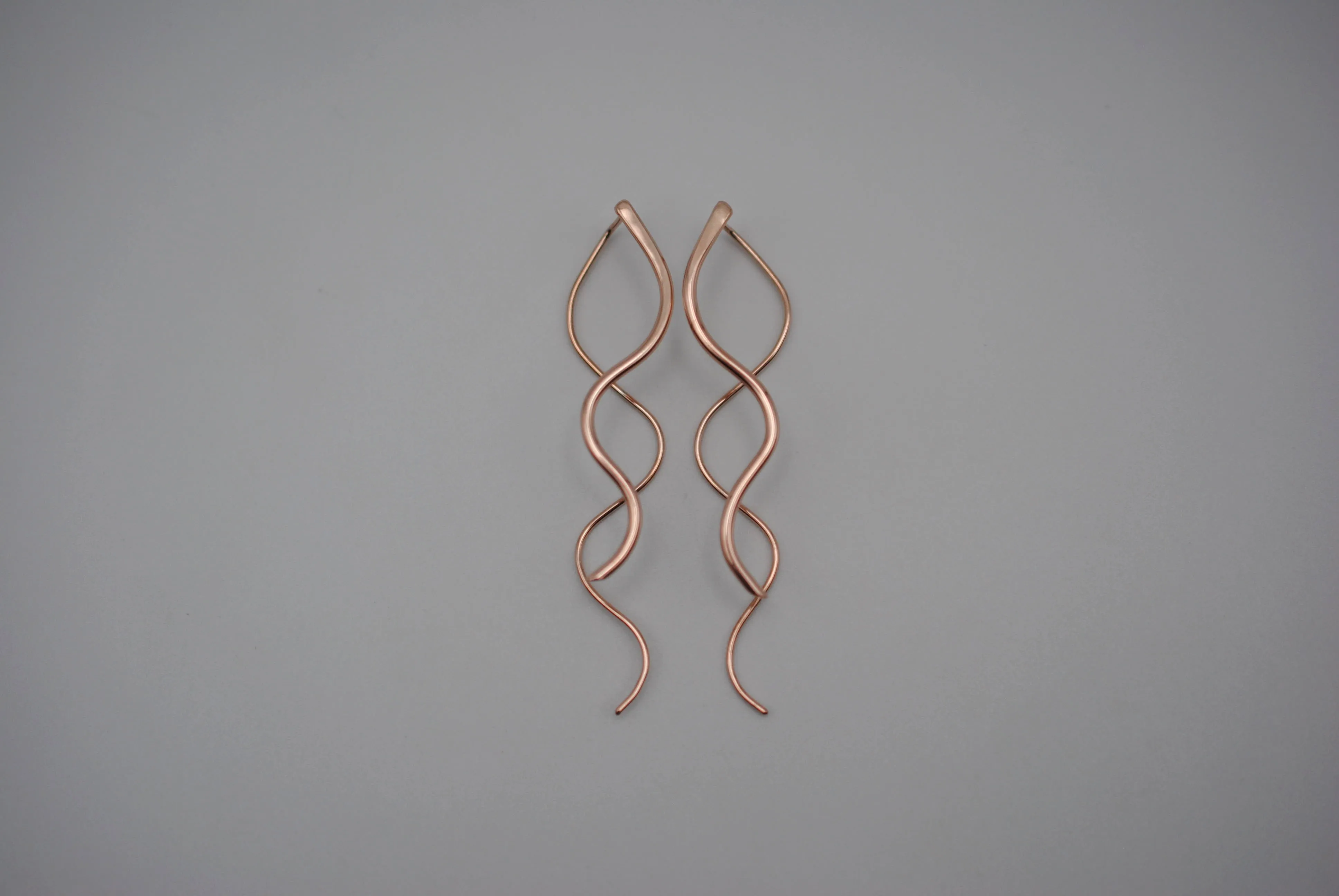 Infinity Rose Gold Roots Dangle Earrings