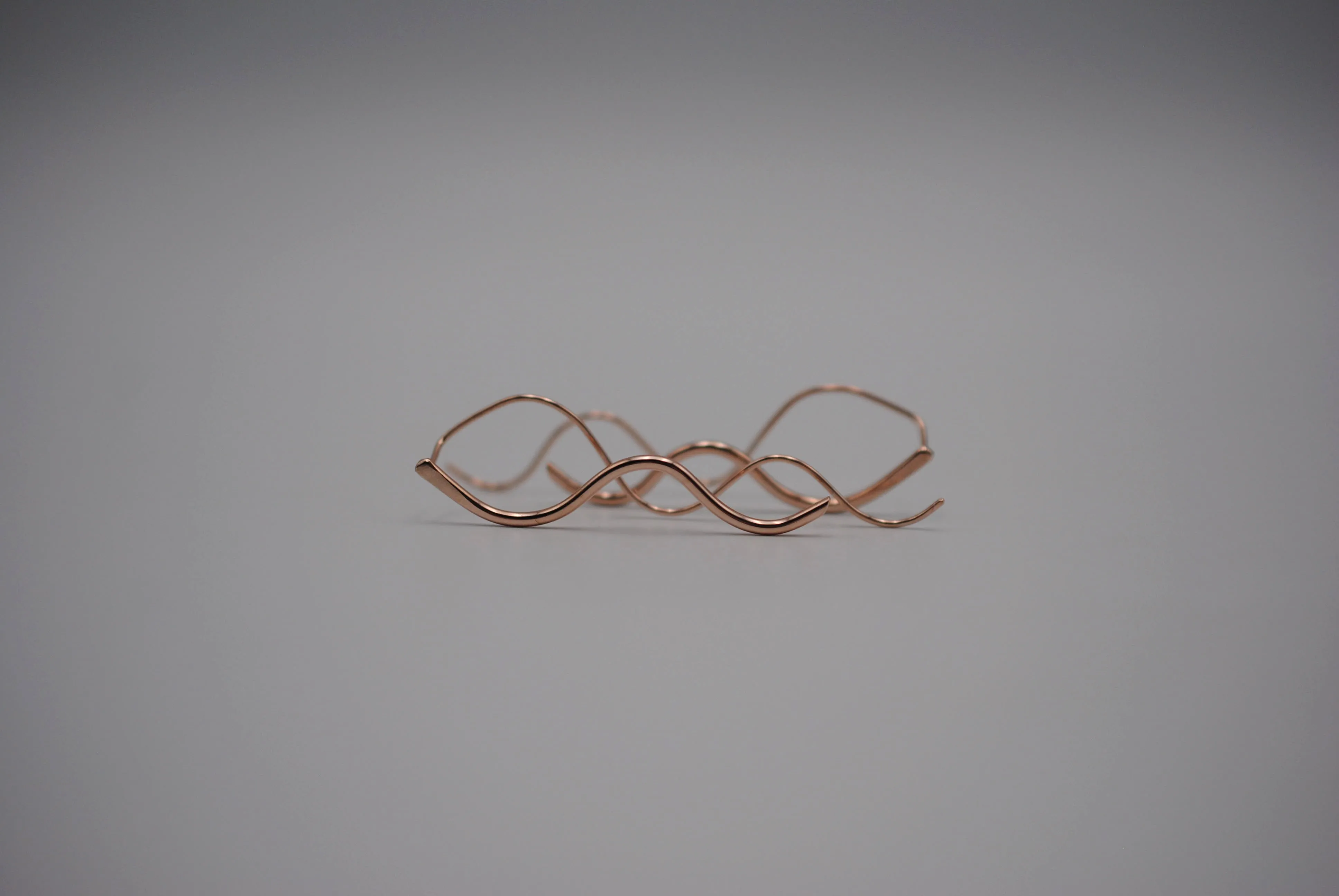 Infinity Rose Gold Roots Dangle Earrings