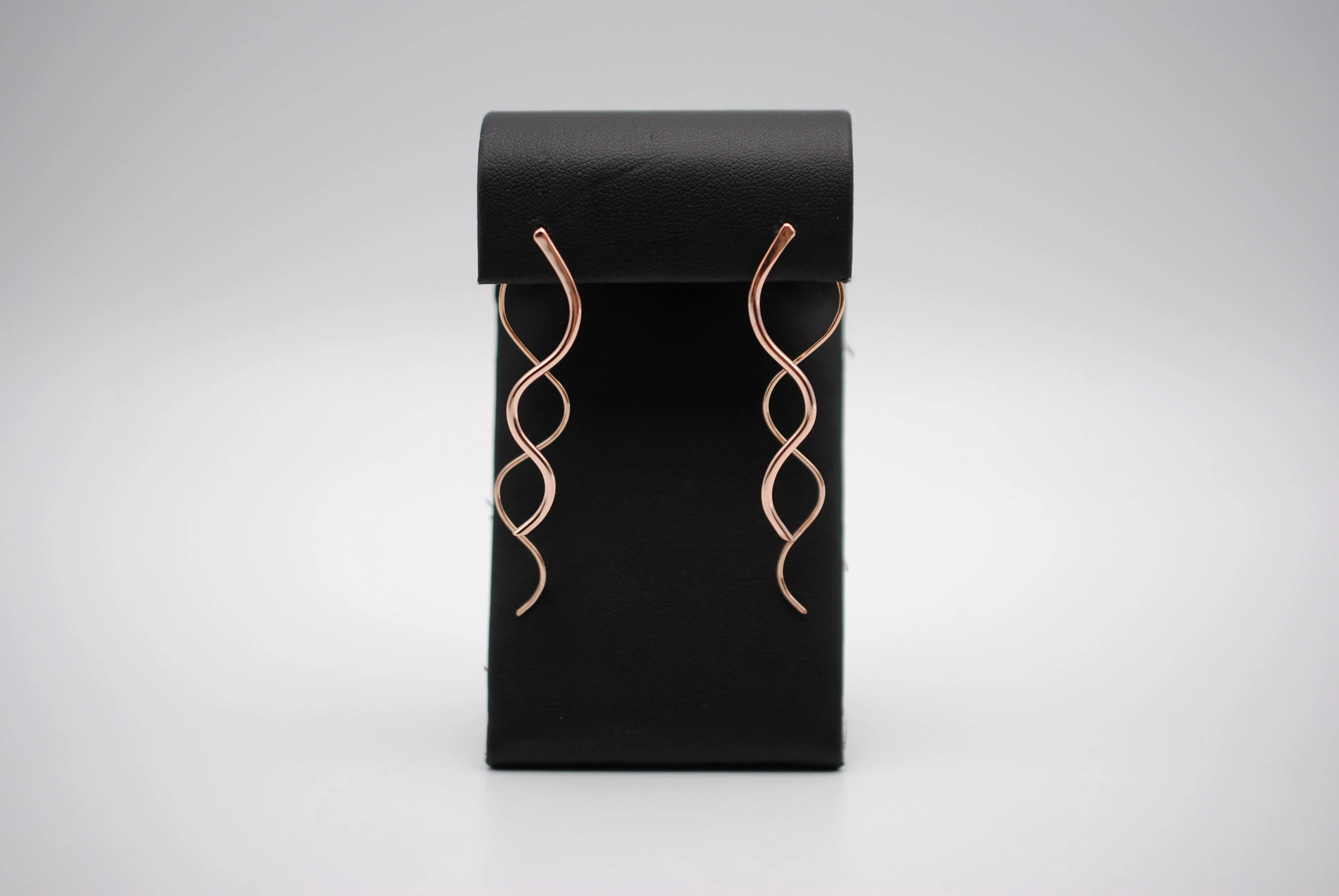 Infinity Rose Gold Roots Dangle Earrings