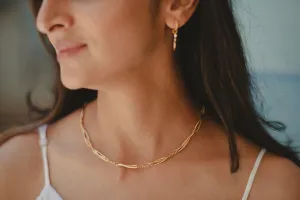 Intertwined Gold Choker Necklace