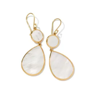 IPPOLITA Polished Rock Candy 18K Yellow Gold Dangle Earrings with Mother-of-Pearl Slice Inlays