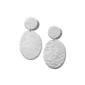 Ippolita Sterling Hammered Oval Drop Earrings