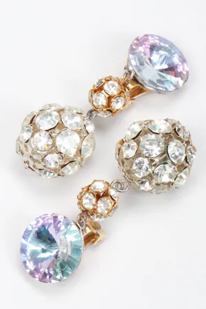 Iridescent Crystal Disco Earrings