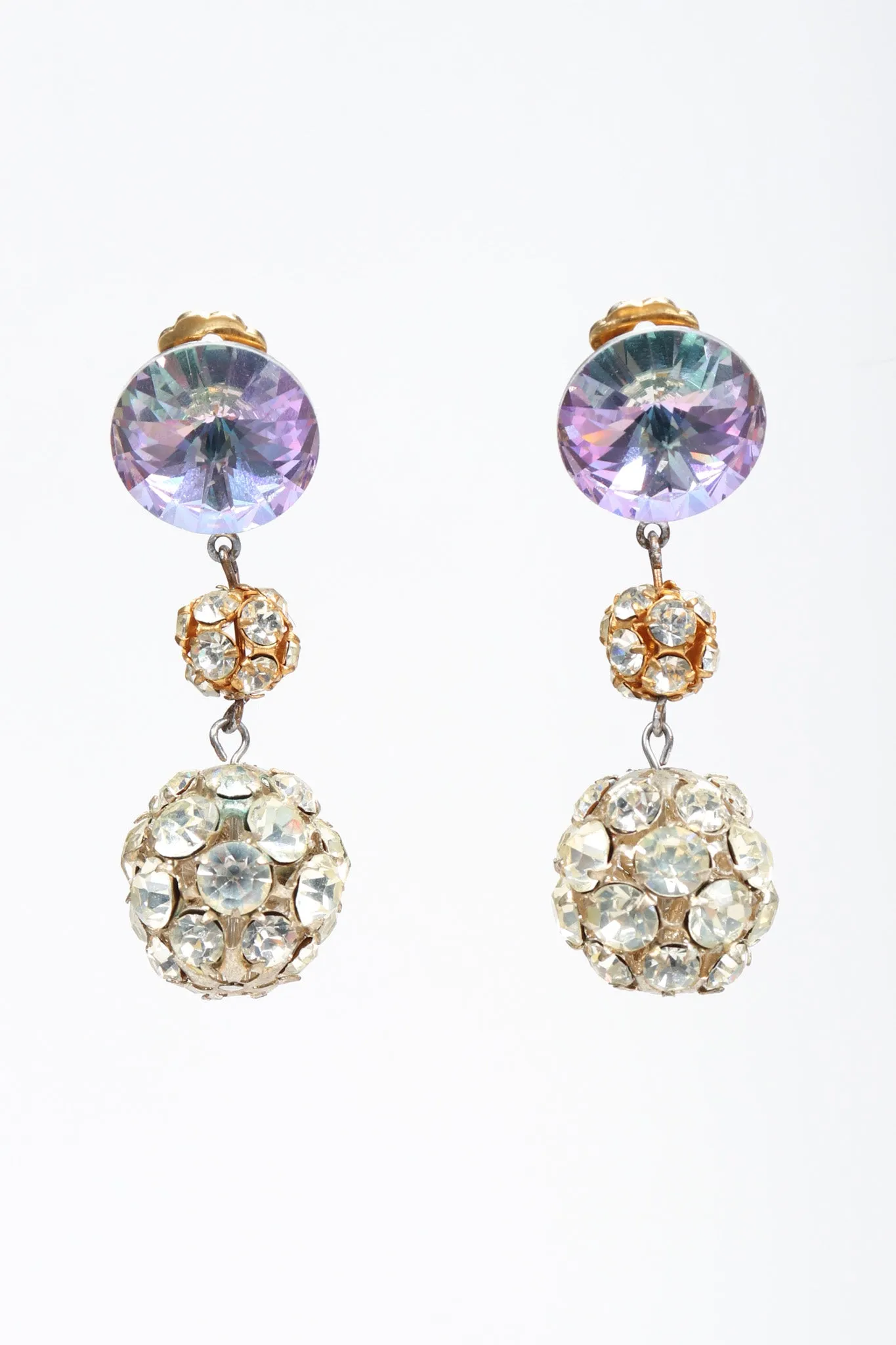 Iridescent Crystal Disco Earrings
