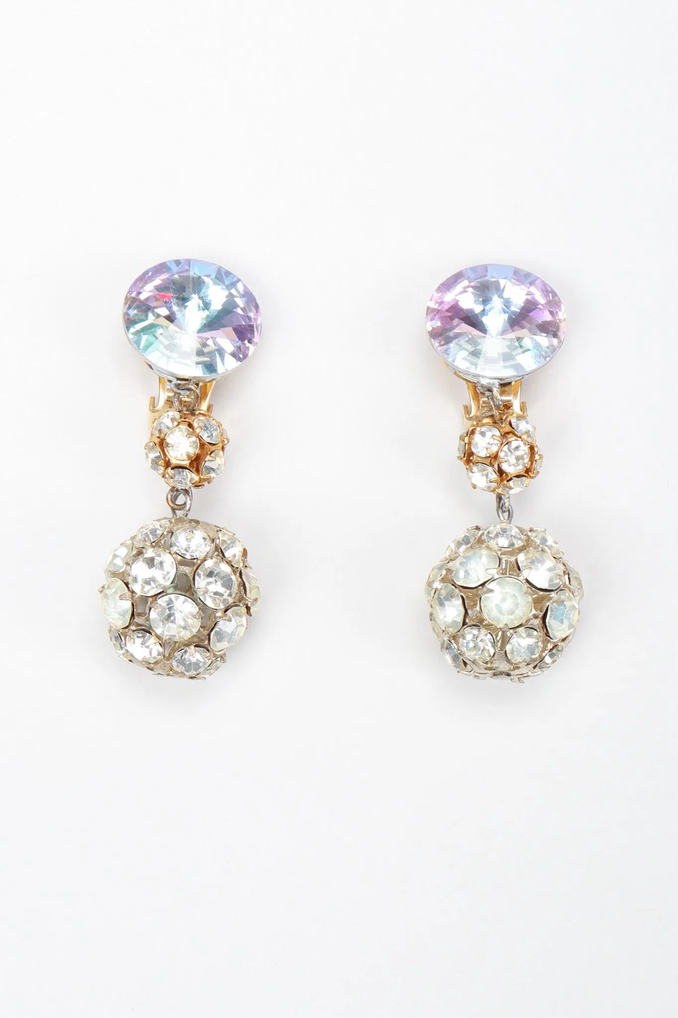 Iridescent Crystal Disco Earrings