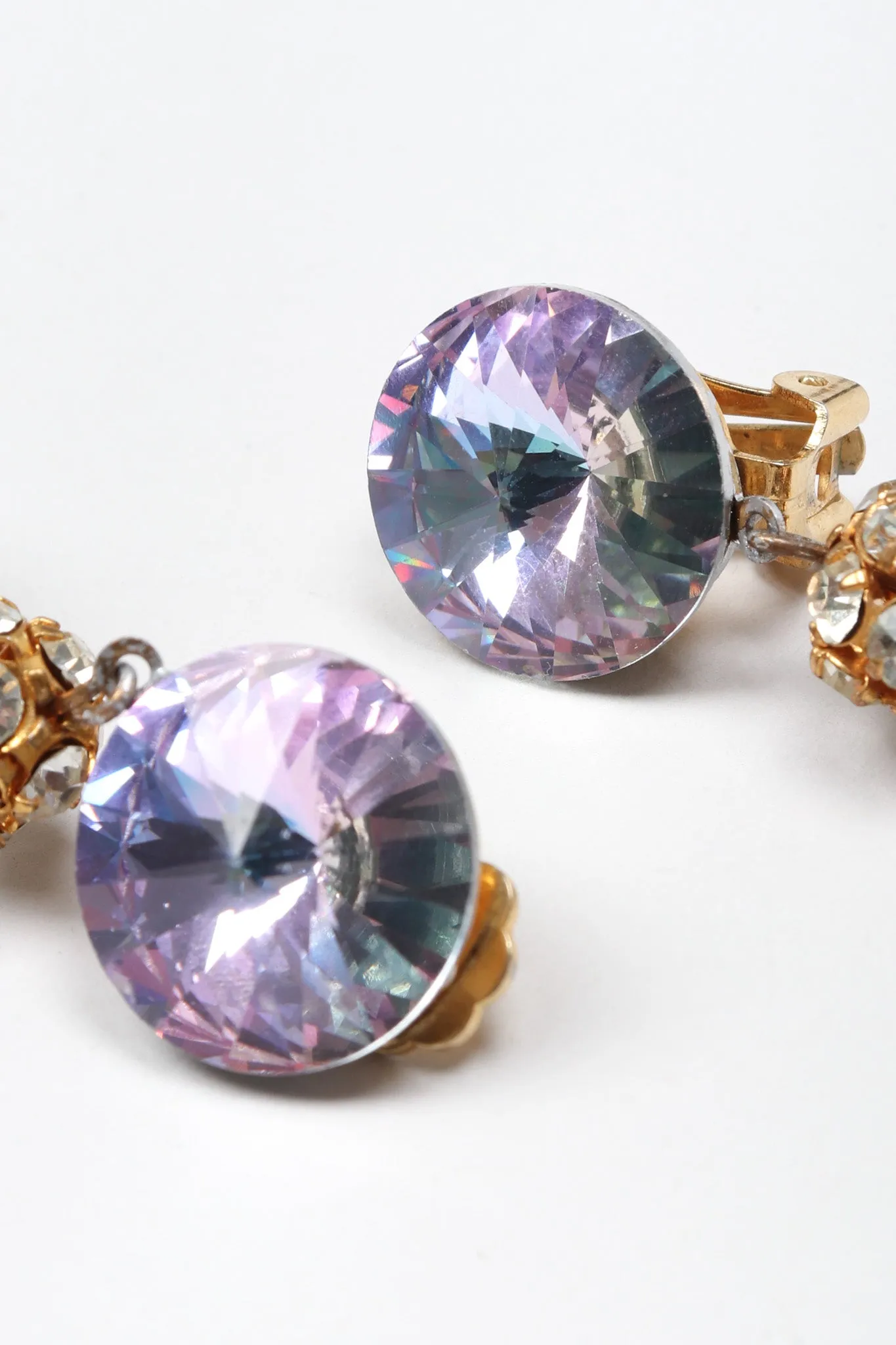 Iridescent Crystal Disco Earrings