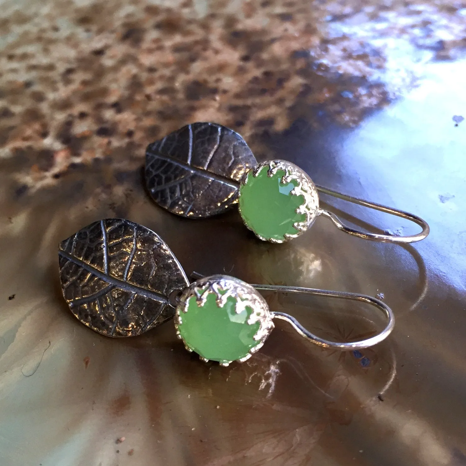 Jade Silver Earrings - End of Summer.