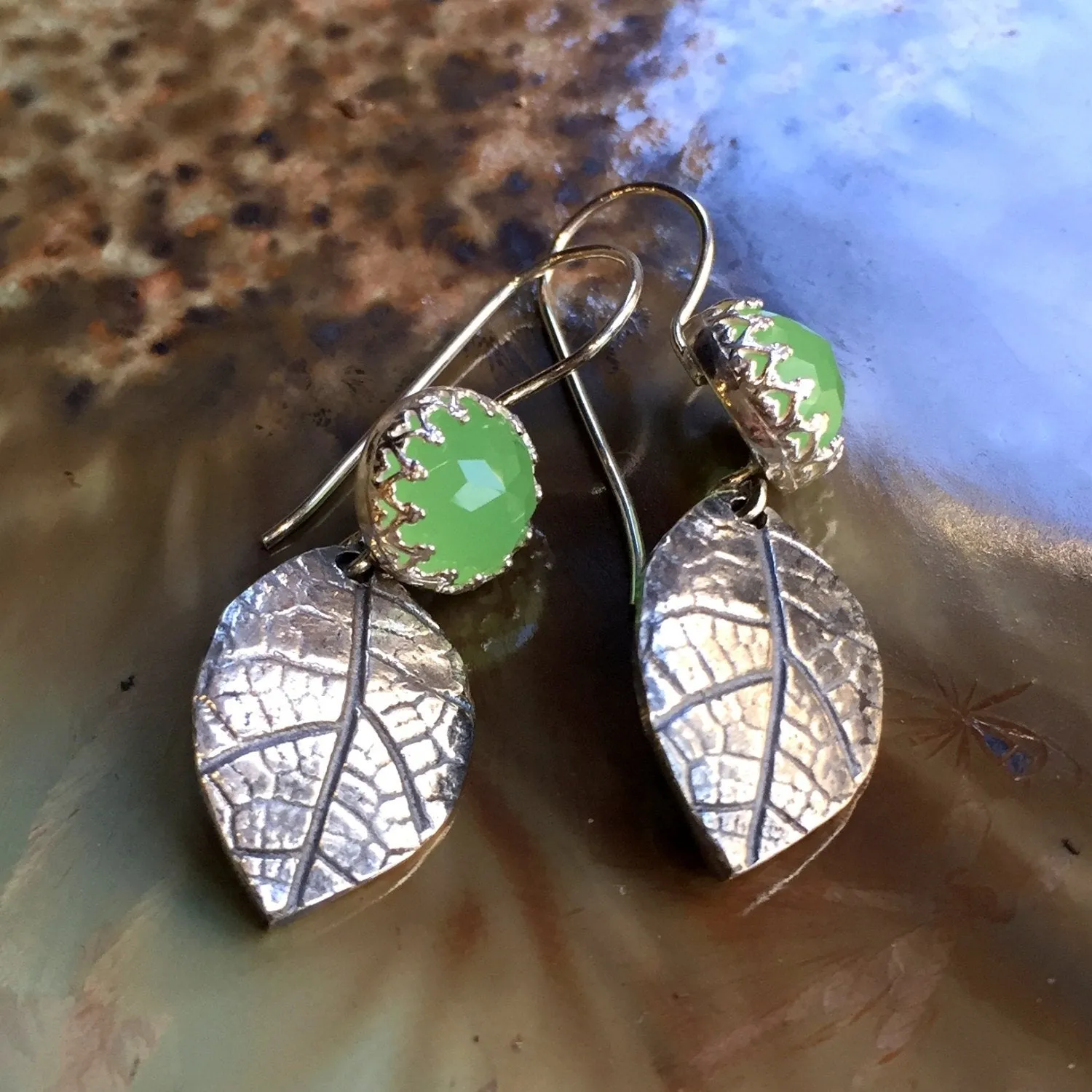 Jade Silver Earrings - End of Summer.