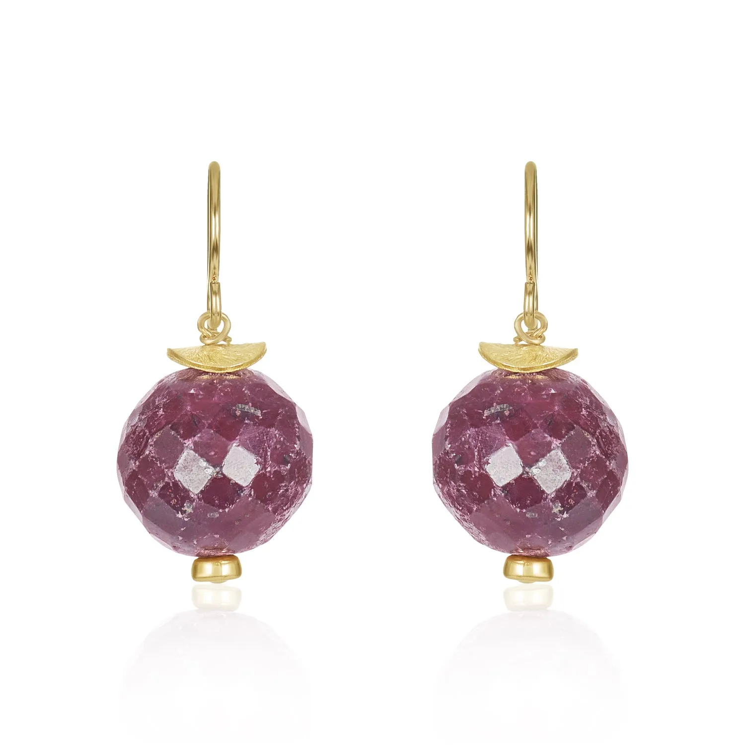 Jump In Raw Ruby Earrings