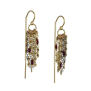 Kate Winternitz - Talika Threader Earrings in Ruby