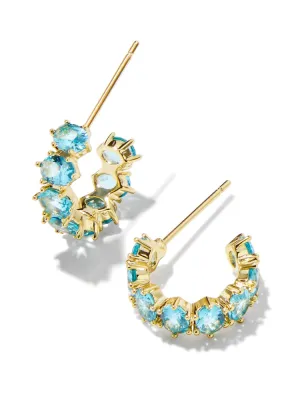 Kendra Scott Cailin Huggie - Gold & Aqua