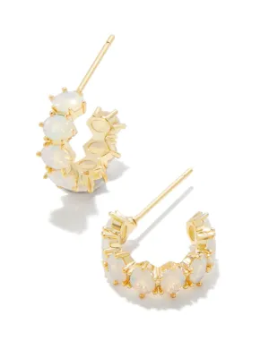 Kendra Scott Cailin Huggie - Gold & Champagne Opal