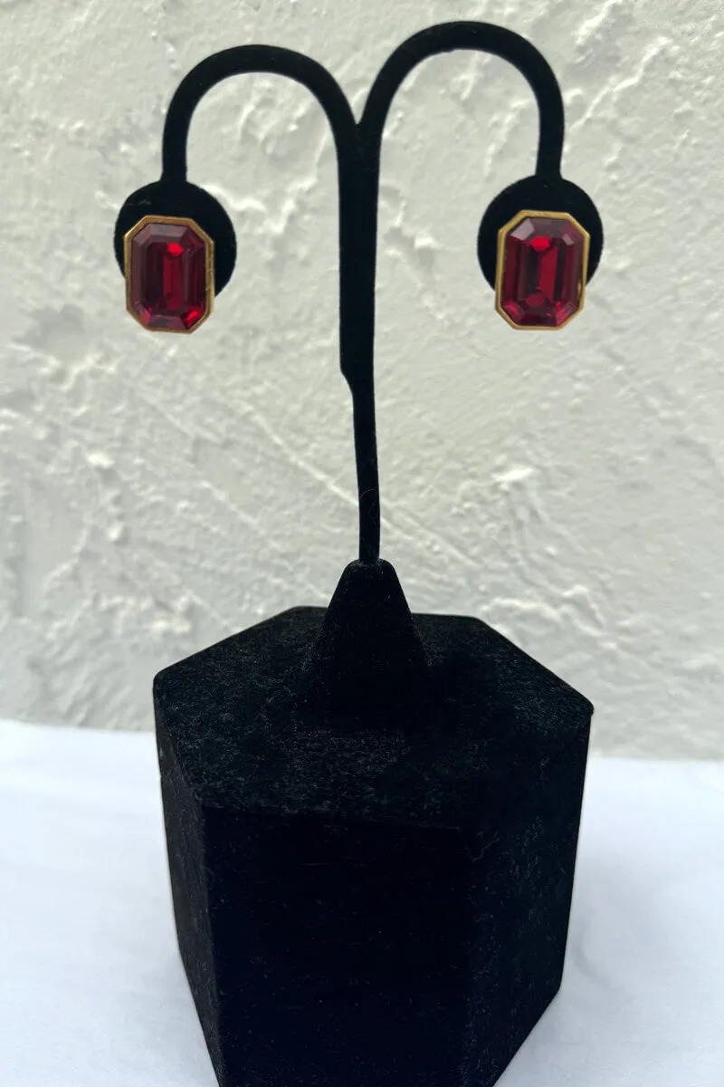 Kenneth Jay Lane Ruby Earrings
